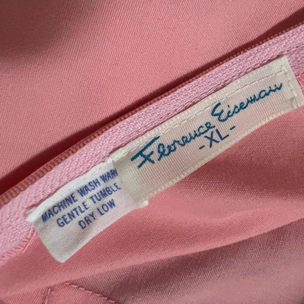 VTG Florence Eiseman‎ Pink Dress with Puff Sleeves - XL